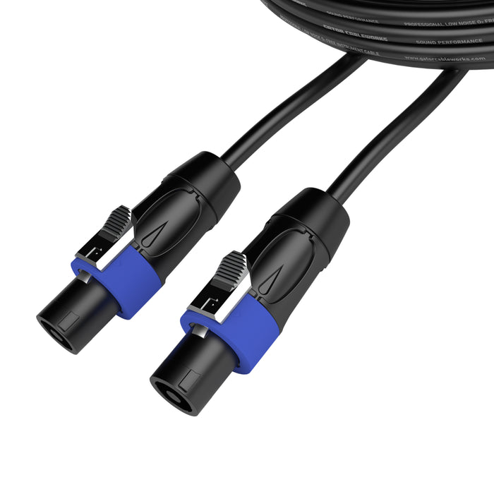 Gator CableWorks Headliner Series 10 Foot Twist Lock Connector to Twist Lock Connector Speaker Cable
