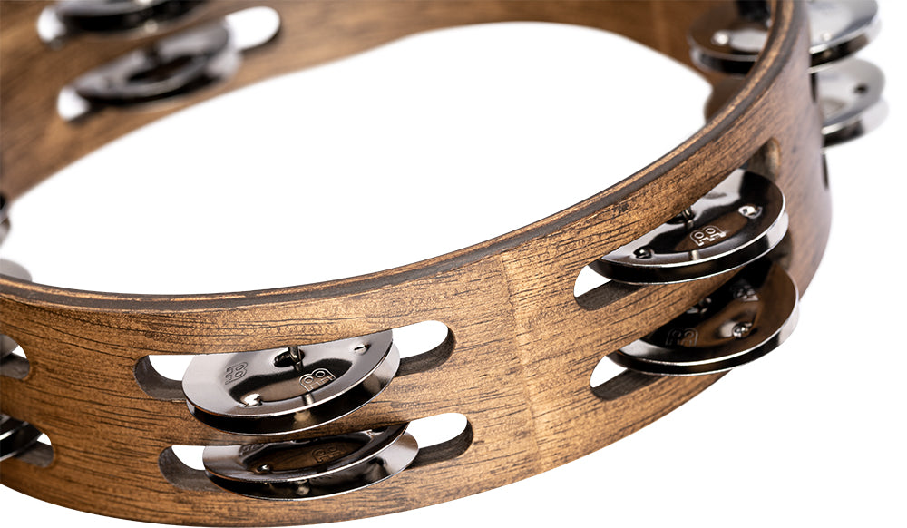 Meinl Compact Wood Series Tambourine - Walnut Brown