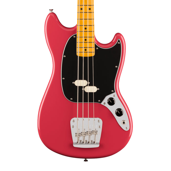 Fender American Professional Classic Mustang Electric Bass - Maple - Faded Dakota Red