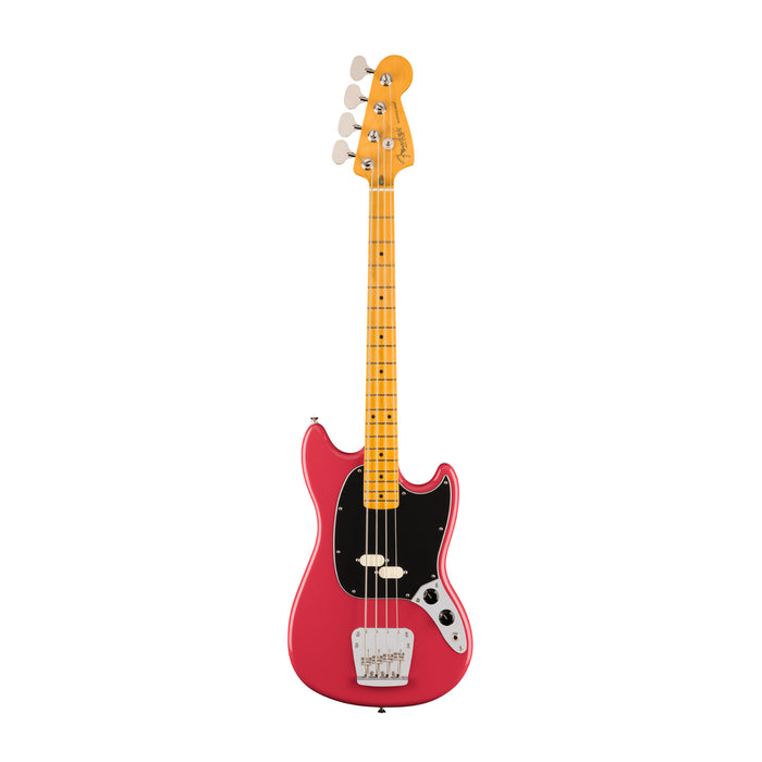 Fender American Professional Classic Mustang Electric Bass - Maple - Faded Dakota Red