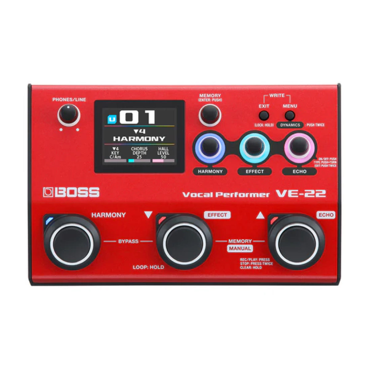 Boss VE22 Vocal Effects and Looper Pedal