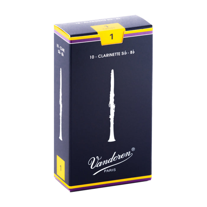 Vandoren CR101 傳統 Bb 單簧管簧片 - 強度 1（10 盒裝）