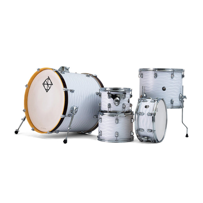Dixon Spark Birch 5-Piece Acoustic Drum Kit Shell Pack - Waves White Wrap
