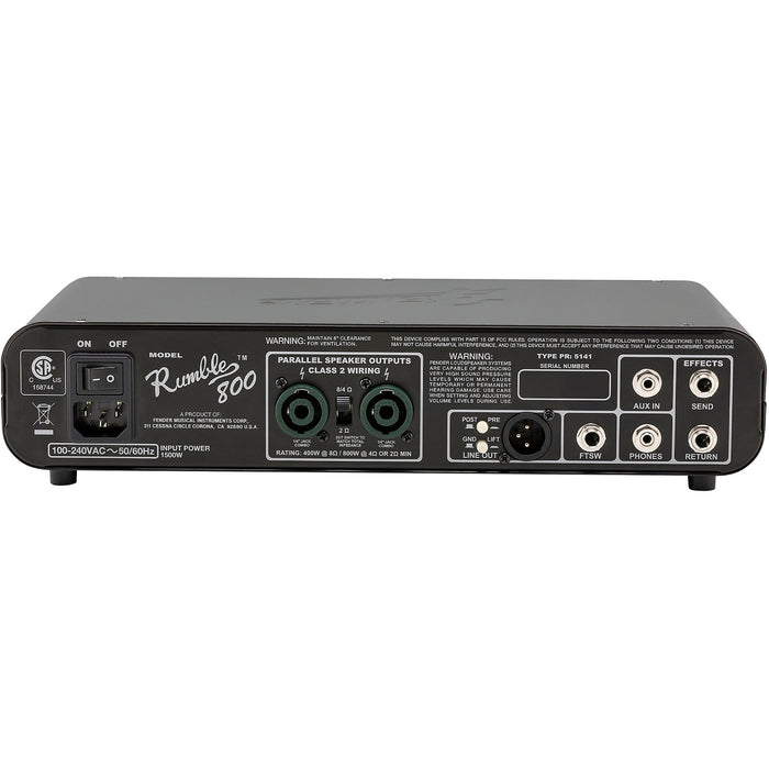 Fender Rumble 800HD Bass Amp Head