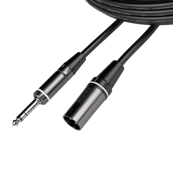 Gator CableWorks Composer Series 18 Inch XLR M to TRS Cable