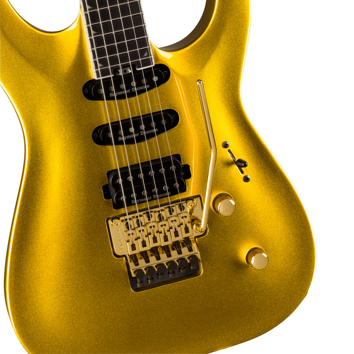 Jackson Pro Plus Series Soloist SLA3 Electric Guitar - Gold Bullion - Ebony