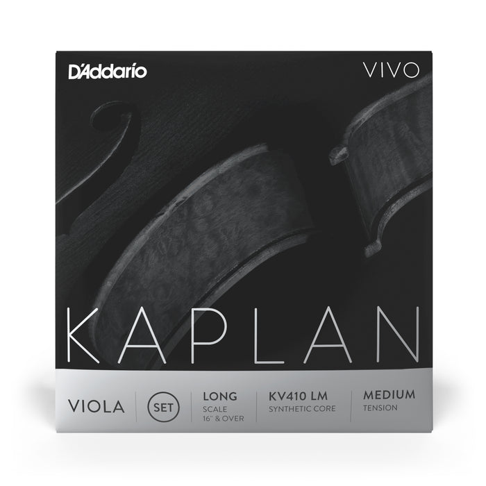 Daddario KV410 LM Kaplan Vivo Juego de cuerdas para viola, escala larga, mediana