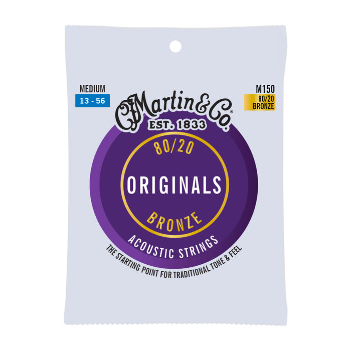 Martin M150 Original Acoustic Guitar Strings - 80/20 Bronze - .013-.056 Medium