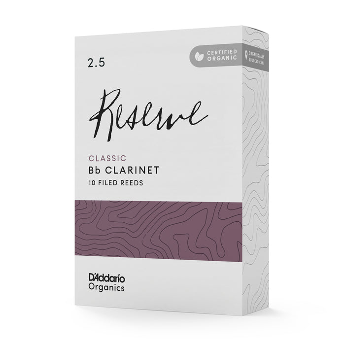 D'Addario ODCT1025 Organic Reserve Classic Bb Clarinet 2.5 (Box of 10)