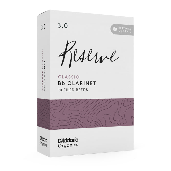 D'Addario ODCT1030 Organic Reserve Classic Bb Clarinet 3.0 (Box of 10)