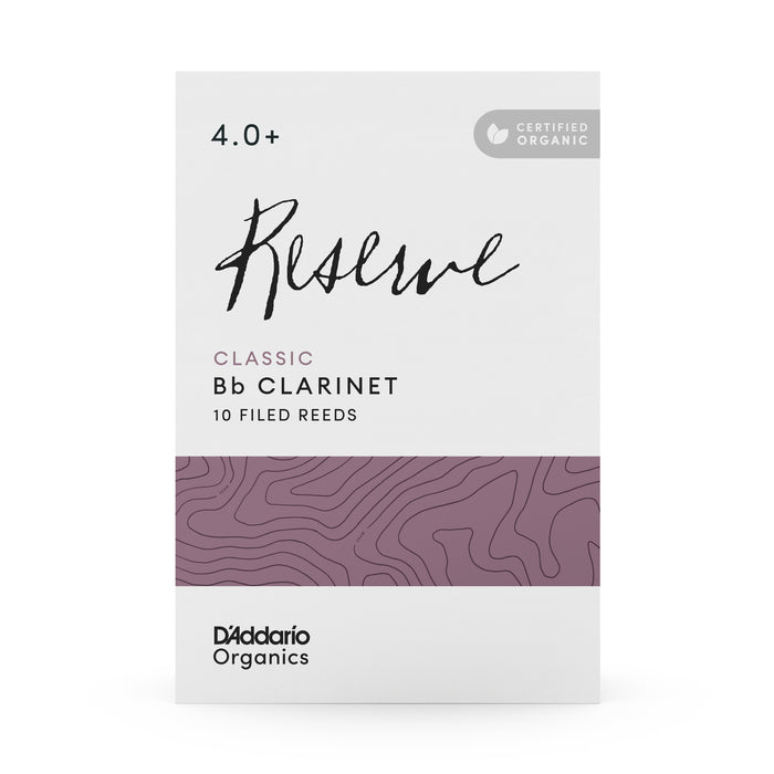 D'Addario Organic Reserve Classic Bb Clarinet 4.0+ (Box of 10)