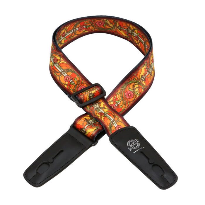 Lock-It Guitar Strap Plush Poly Swords