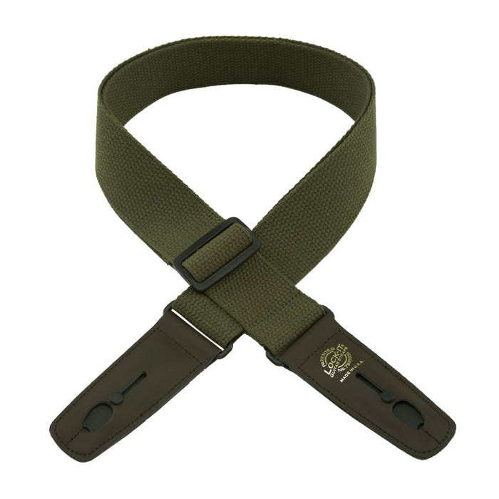 Lock-It Guitar Strap Cotton Olive