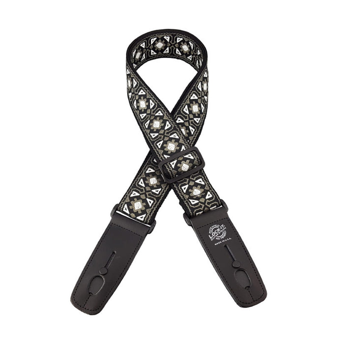 Lock-It Guitar Strap - Jacquard Grey