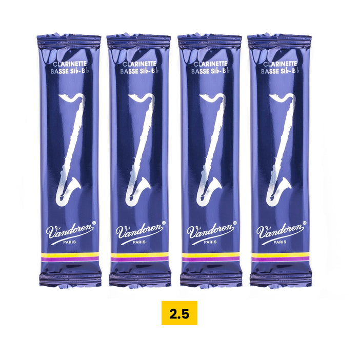 Reeds+ Bass Clarinet Subscription - Vandoren CR1225 Traditional - Strength: 2.5 (4 Pack)