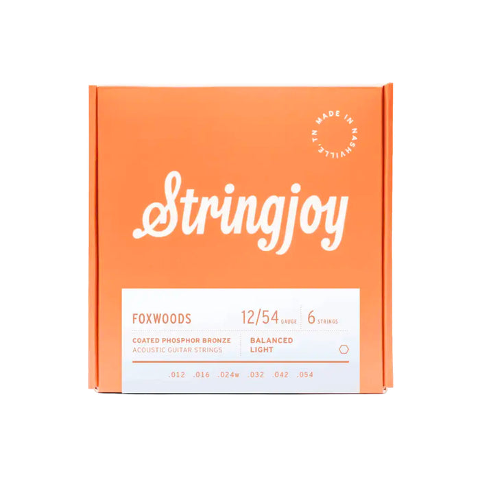 Stringjoy Foxwoods Acoustic Guitar Strings - Coated Phosphor Bronze - .012-.054 Light