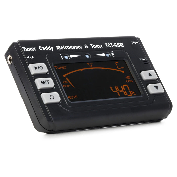 Tuner Caddy TCT-60M Combo Tuner Metronome with Contact Microphone