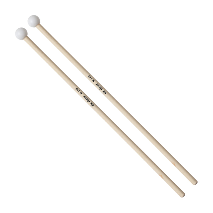 Vic Firth M143 Orchestral Bell Mallets - Hard Extra Small White Acetyl Head - Hickory