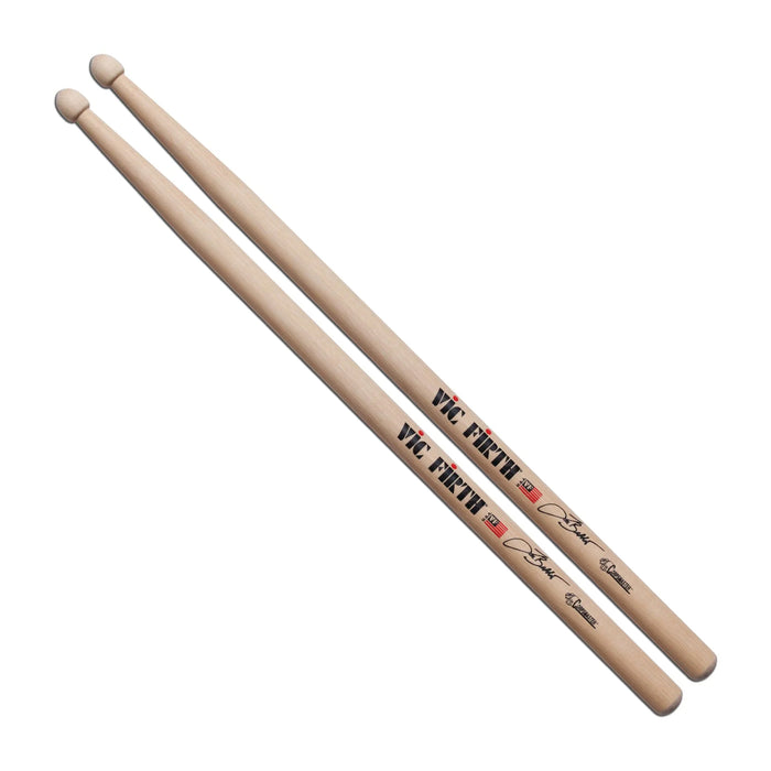 Vic Firth SLB Corpsmaster Signature Snare Lee Beddis Drum Sticks - Wood Medium Tear Drop Tip - Hickory