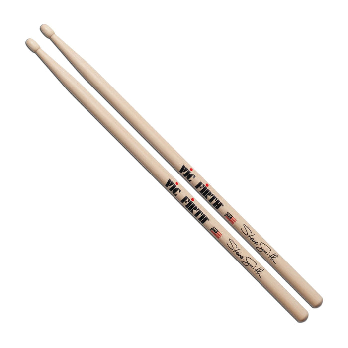 Vic Firth SSS Signature Series Steve Smith Drum Sticks - Wood Oval Tip - Hickory