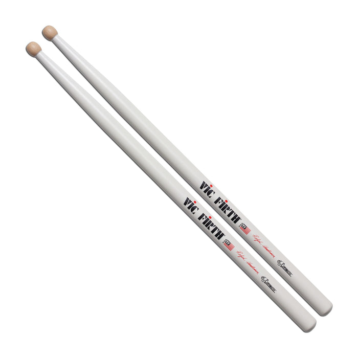 Vic Firth SRH Corpsmaster Signature Snare Ralph Hardimon Drum Sticks - Wood Barrel Tip - Hickory