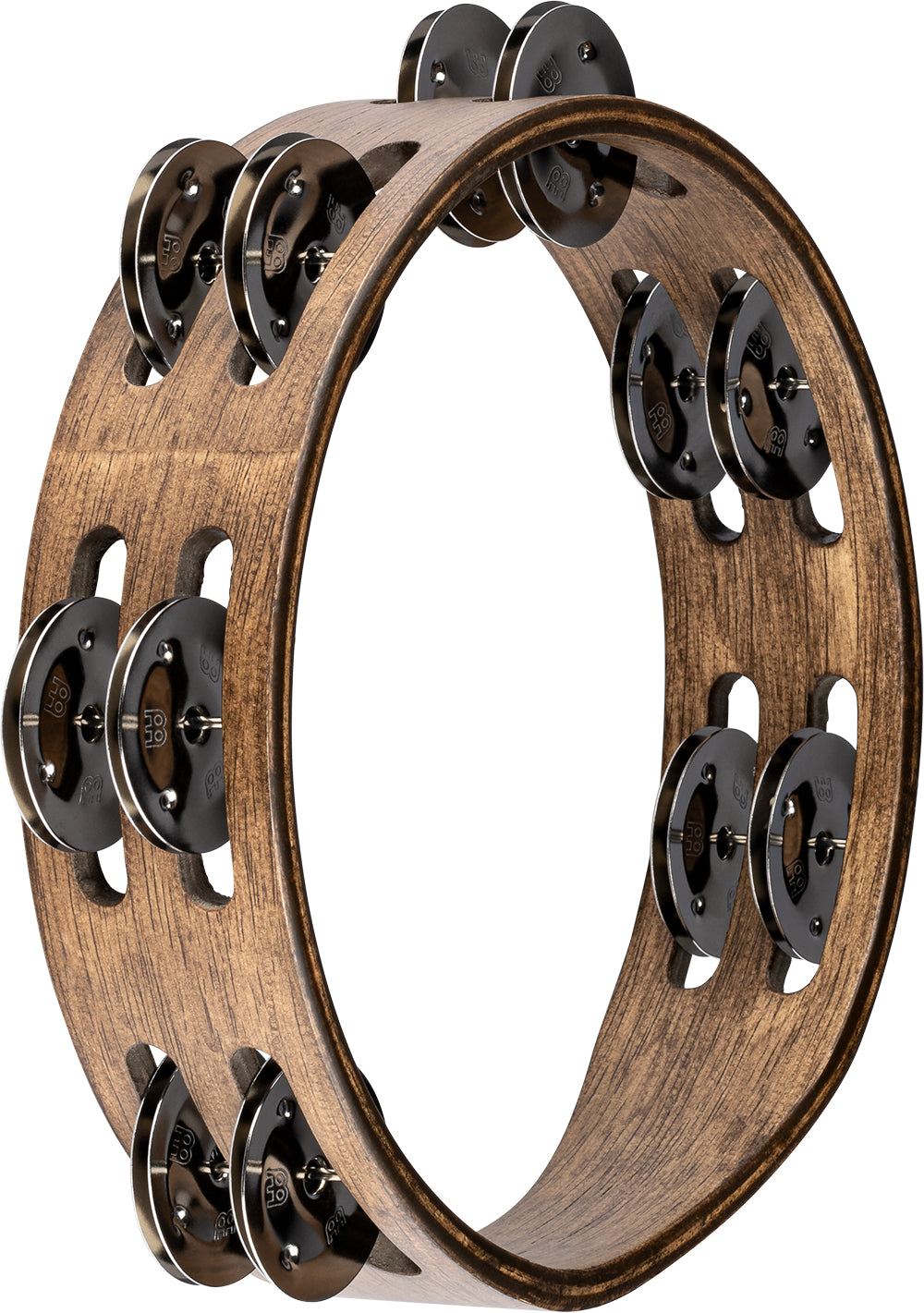 Meinl Compact Wood Series Tambourine - Walnut Brown — Tarpley Music