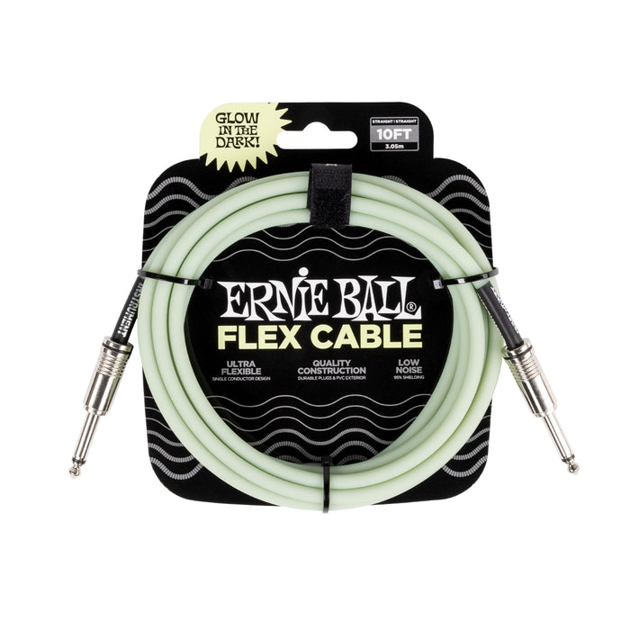 Ernie Ball Straight/Straight 10 ft. Flex Instrument Cable Glow in the Dark