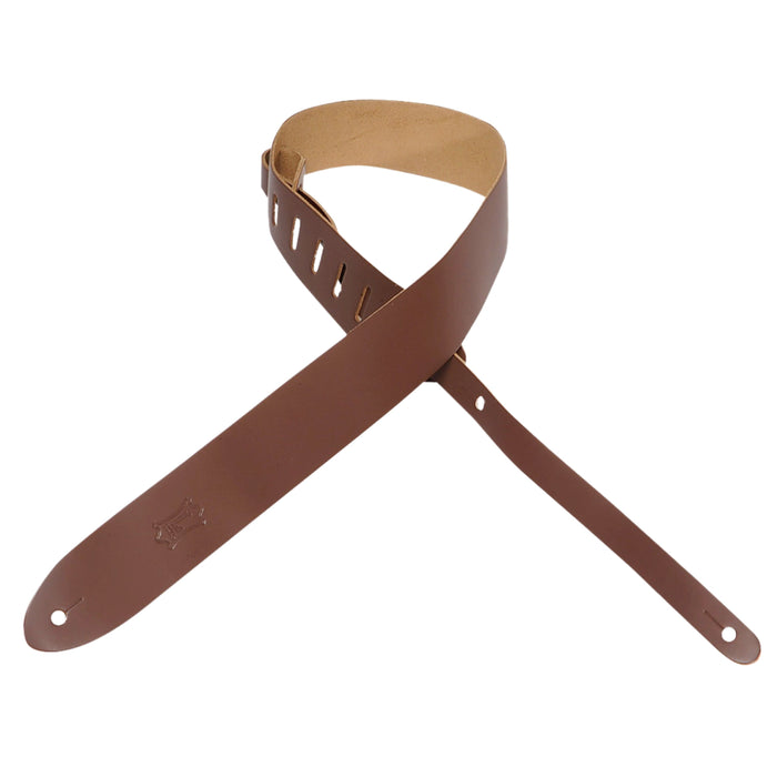 Levys Lead Leather Series 2" Brown Guitar Strap