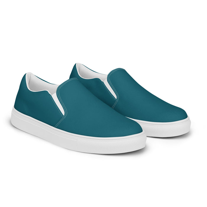 Zapatos de lona sin cordones para hombre | Tarpley Azul | #015a6b