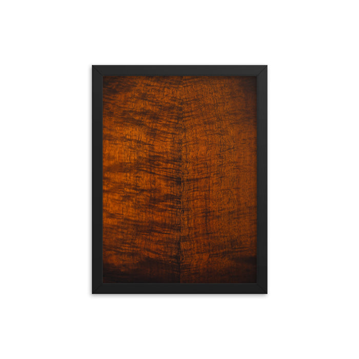 Impresión lustre de koa figurada de 12 x 16 con marco negro