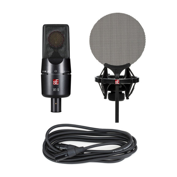 sE Electronics X1 S Micrófono con soporte antivibración y paquete de cables