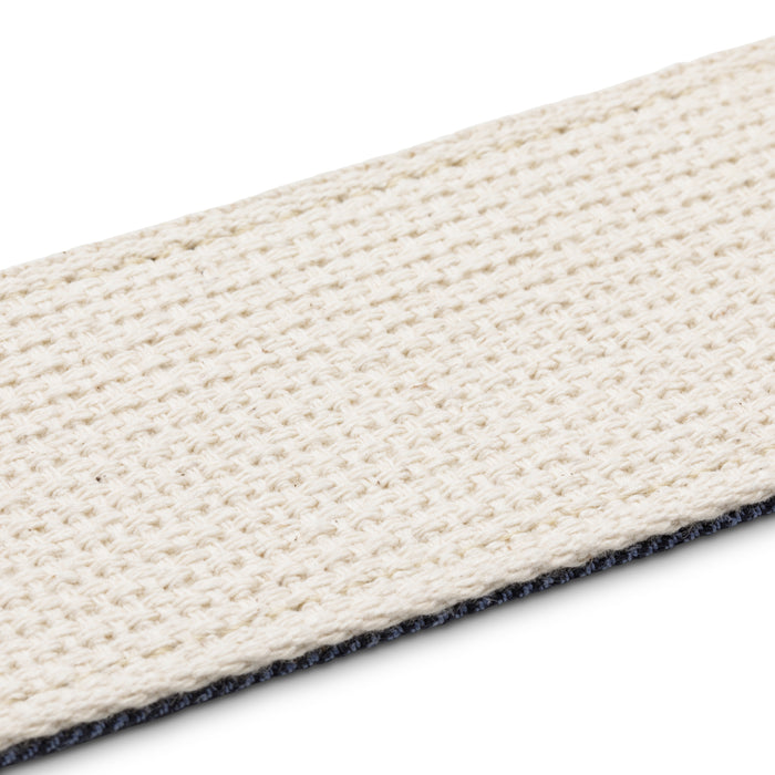 Taylor 2.5" Vegan Guitar Strap, Herringbone Hemp Cotton, Blue