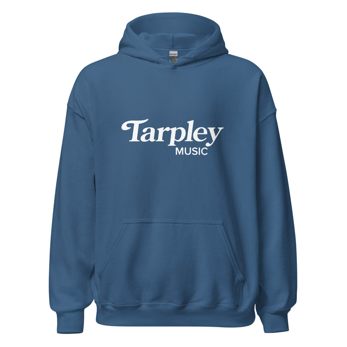 Sudadera con capucha unisex de mezcla pesada | Logotipo de la música de Tarpley | Azul índigo