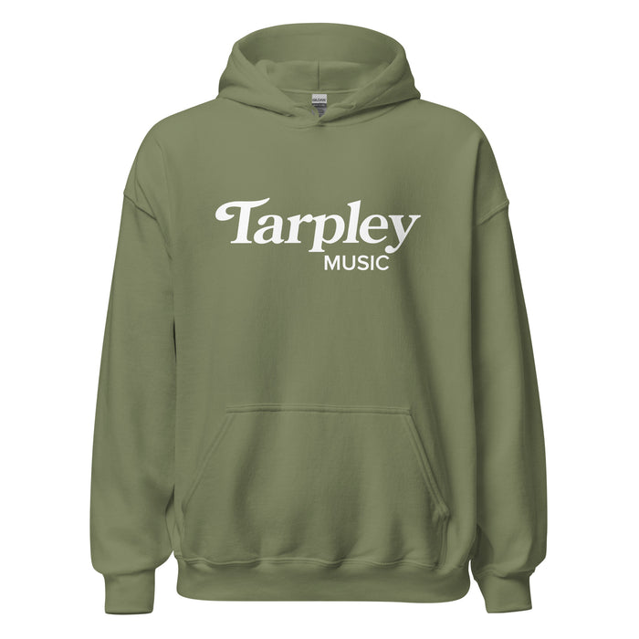 Sudadera con capucha unisex de mezcla pesada | Logotipo de la música de Tarpley | Verde militar