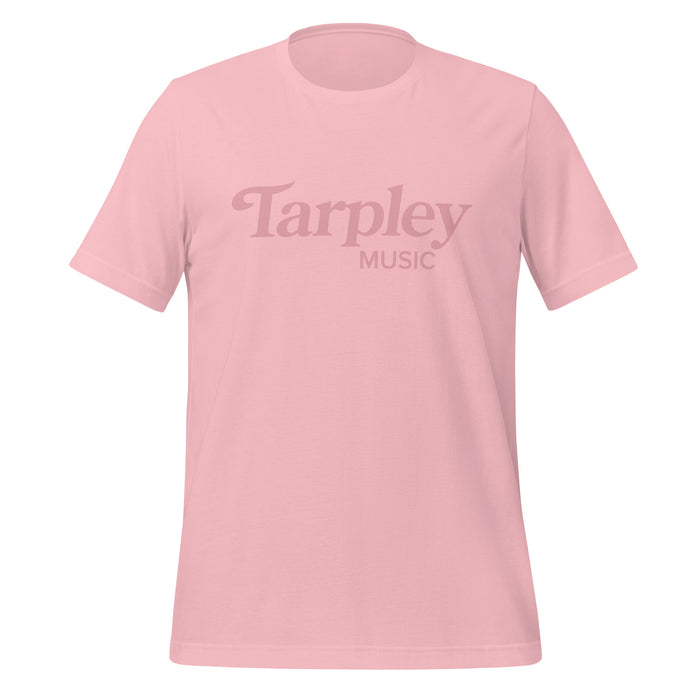 同色系 Tarpley 音樂標誌 T 卹，粉紅色