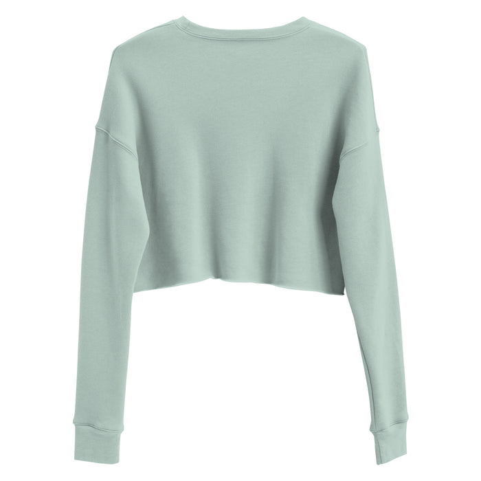 Women's Cropped Sweatshirt | Tarpley Music Logo | Dusty Blue