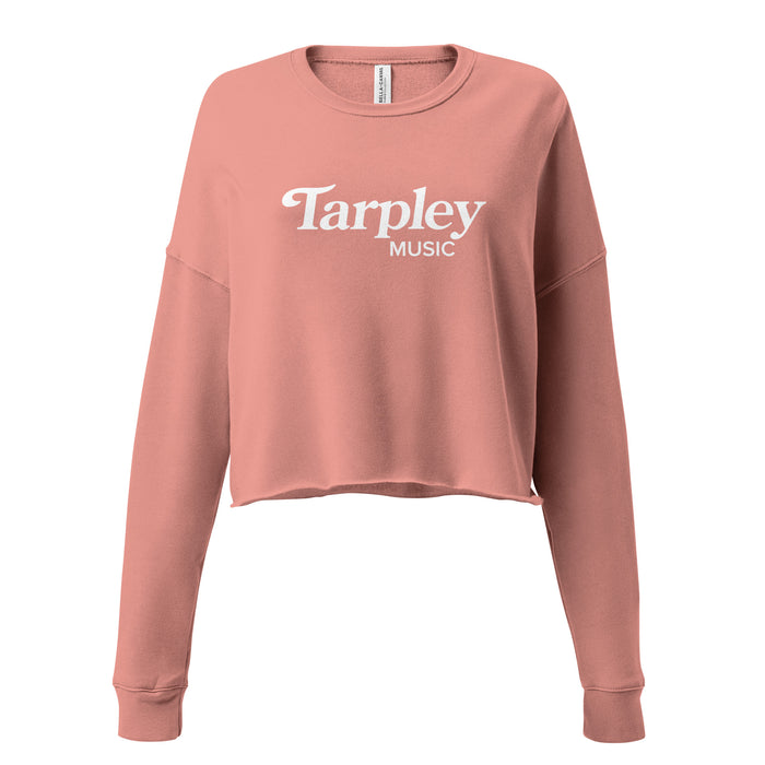 Sudadera recortada para mujer | Logotipo de la música de Tarpley | Color de malva