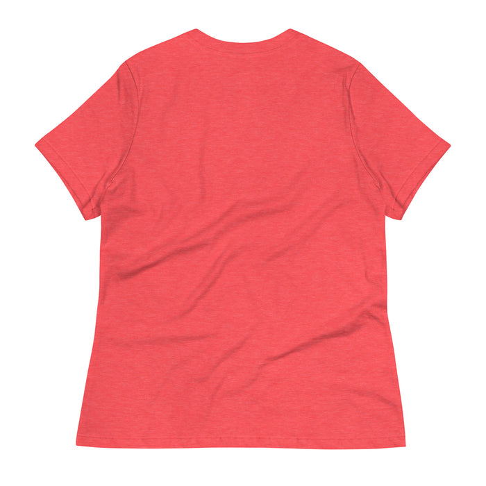 Women's Relaxed T-Shirt | Tarpley Music Logo | Heather Red