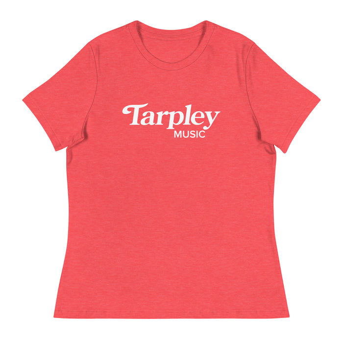 Camiseta holgada para mujer | Logotipo de la música de Tarpley | Rojo brezo