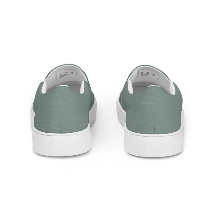 Zapatos de lona sin cordones para mujer | Audio profesional Tarpley | #7c8e87