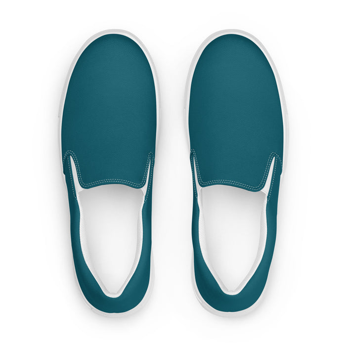 Zapatos de lona sin cordones para mujer | Tarpley Azul | #015a6b