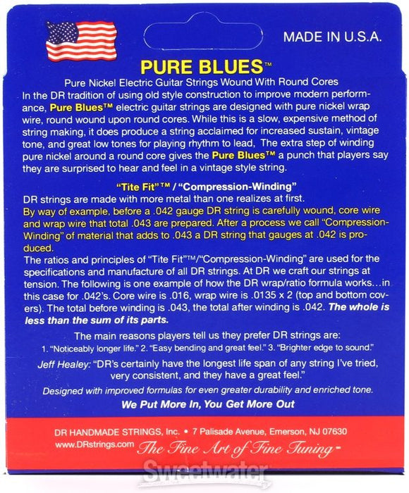DR Strings Stg Pure Blues Electric - PHR9