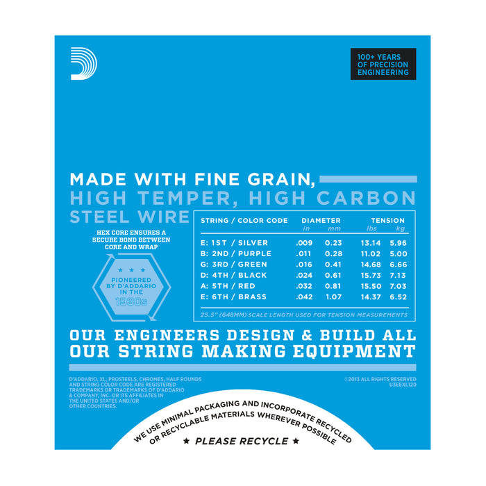 D'Addario EXL120 Nickel Wound, Super Light, 9-42 - Tarpley Music Company, Inc.