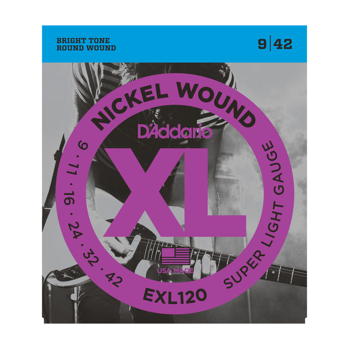 D'Addario EXL120 Nickel Wound, Super Light, 9-42 - Tarpley Music Company, Inc.