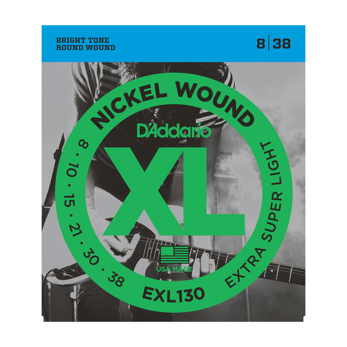 D'Addario EXL130 Nickel Wound, Extra-Super Light, 8-38 - Tarpley Music Company, Inc.