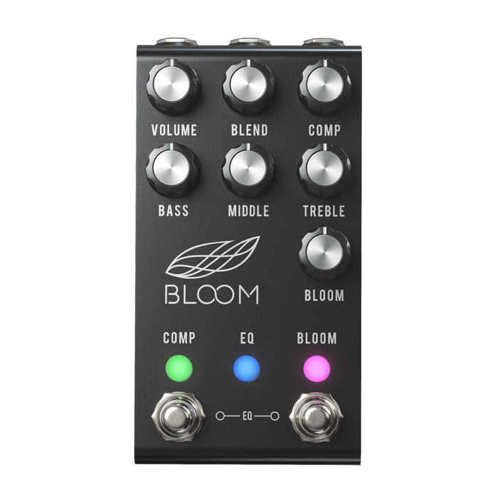 The Jackson Audio Bloom v2 Pedal front in black finish.