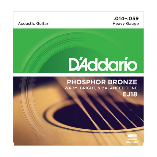 D'Addario EJ18 Phosphor Bronze, Heavy, 14-59 - Tarpley Music Company, Inc.