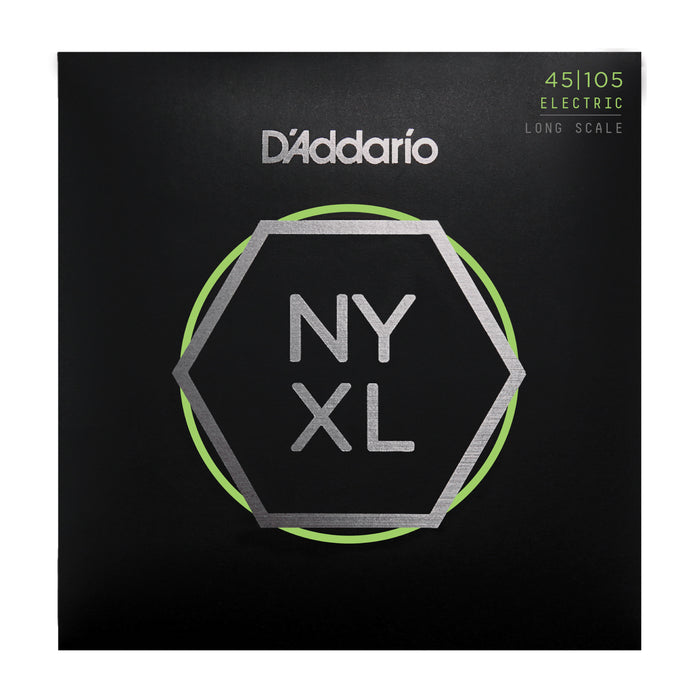 D'Addario NYXL45105, Set Long Scale, Light Top / Med Bottom, 45-105 - Tarpley Music Company, Inc.