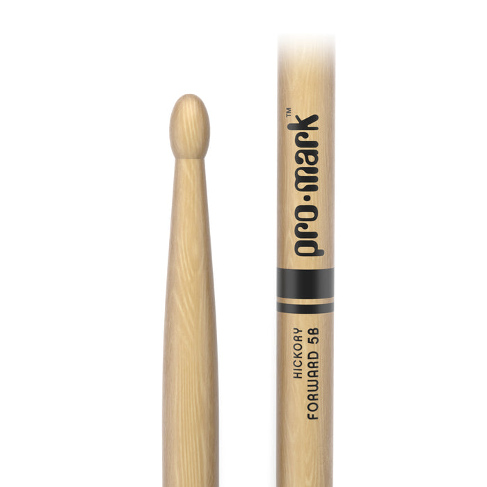 ProMark TX5BW Classic Forward 5B Hickory Drumstick - Oval Wood Tip
