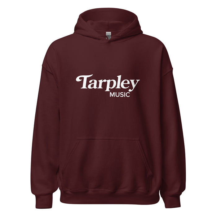 Sudadera con capucha unisex de mezcla pesada | Logotipo de la música de Tarpley | Granate